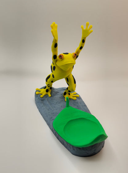 Ribbit Reserve: Frog Wine Bottle Display - Starzy Creations